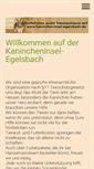 Mobile Screenshot of kanincheninsel-egelsbach.de
